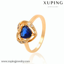 13410 Xuping moda jóias China atacado 18 k projetos anel de ouro anéis de vidro de luxo charme jóias para as mulheres